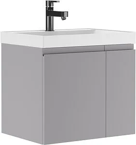 Тумба-умывальник подвесной Домино Graffo 60 светло-серый DGr2408T+4670142930044 Тумба-умывальник подвесной Домино Graffo 60 светло-серый DGr2408T+4670142930044, 1