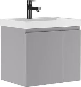 Тумба-умывальник подвесная Домино Graffo 60 светло-серый DGr2408T+4670142930044 Тумба-умывальник подвесная Домино Graffo 60 светло-серый DGr2408T+4670142930044, 1